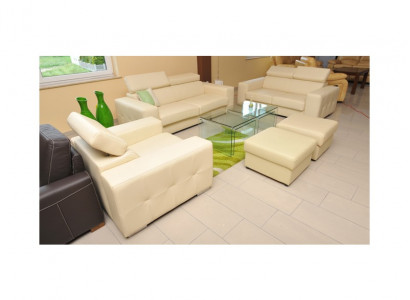 Echtleder Sofa Couch Sofagarnitur 3+2 Sitz Modernes Design Polster Garnitur